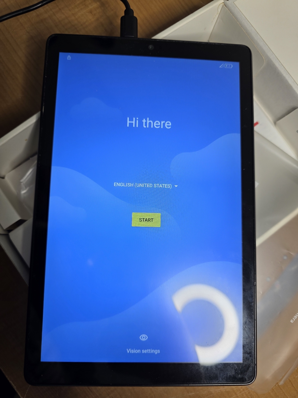 TCL Tab8le Tablet - Black Front with Blue Display